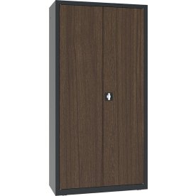 Opbevaringsskab 1990x1000x435 mm, antracit/teak