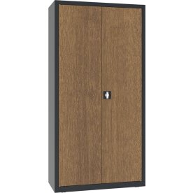 Opbevaringsskab 1990x1000x435 mm, antracit/bøg