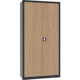 Opbevaringsskab 1990x1000x435 mm, antracit/valnød