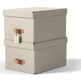Leitz Puro Boks m. låg | M  | Beige | 2 stk.
