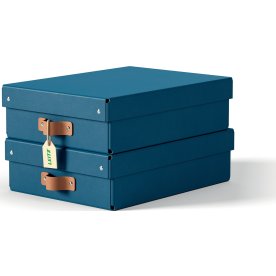 Leitz Puro Boks m. låg | M lav | Blå | 2 stk.