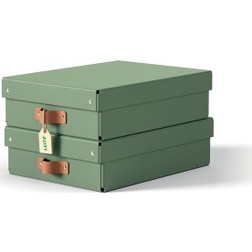 Leitz Puro Boks m. låg | M lav | Grøn | 2 stk.