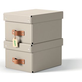 Leitz Puro Boks m. låg | S | Beige | 2 stk.