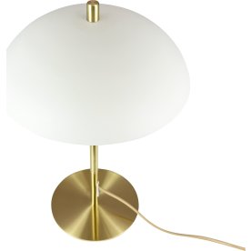 Dyberg Larsen Globus Bordlampe, hvid/messing