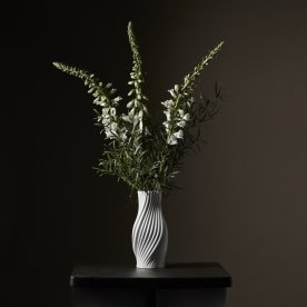 Lyngby Porcelæn Twist Vase H31 cm, hvid