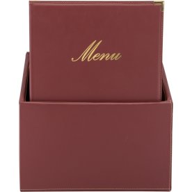 Securit Classic Menukort | A4 | Rød | Logo | 20st