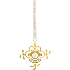 Royal Copenhagen Forgyldt Ornament Blomst, 10cm
