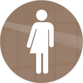 Skilt | Kønsneutral | Ø10 cm | Brun