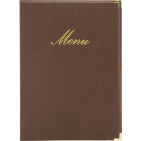 Securit Classic Menukort | A4 | Brun | Logo