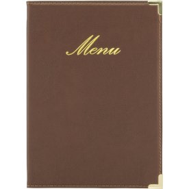 Securit Classic Menukort | A5 | Brun | Logo