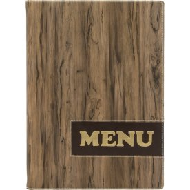 Securit Design Menukort | A4 | Wood | Logo