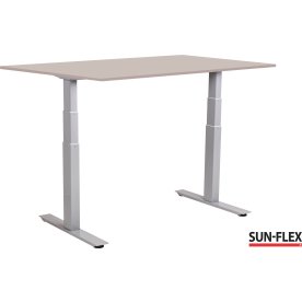 Sun-Flex III hæve-sænkebord, 120x80, Grå/lysegrå