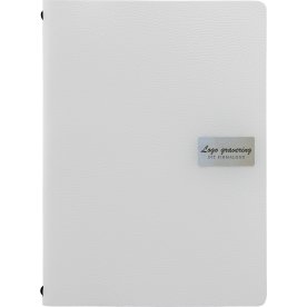 Securit Raw Menukort | A4 | Læder | Hvid | Logo