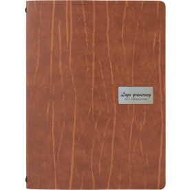 Securit Royal Menukort | A4 | Læder | Brun | Logo