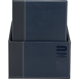 Securit Trendy Menukort | A4 | Blå | Logo | 20st