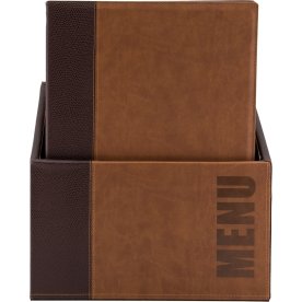 Securit Trendy Menukort | A4 | Brun | Logo | 20st
