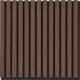 Form akustikpanel, 52x52x2,5 cm, finer/valnødlook