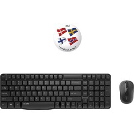 RAPOO Tastatur/Mus-Sæt X1800S, Trådløs, 2.4GHz