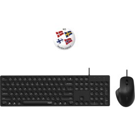 RAPOO Tastatur/Mus-Sæt NX8020, Kablet, Sort
