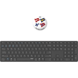 RAPOO Tastatur E9800M, Multi-Mode, Trådløst, Grå