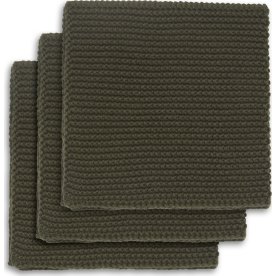 Engholm karklud, bomuld, 25x25 cm, army grøn, 3stk