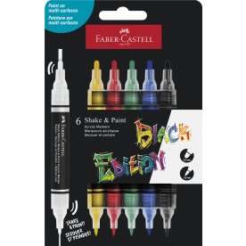 Faber-Castell  Akrylmarker | Klassisk | 6 farver
