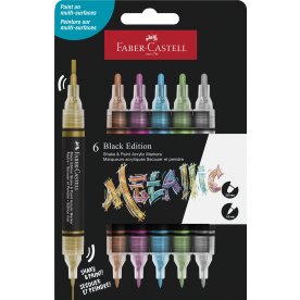 Faber-Castell  Akrylmarker | Metallic | 6 farver