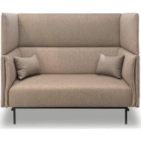 Mute 2 pers. høj mødesofa inkl. 2 puder, sand