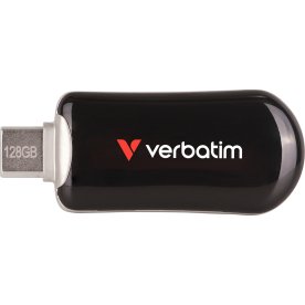 VERBATIM Plectra USB-C Flash Drive, sort, 128GB