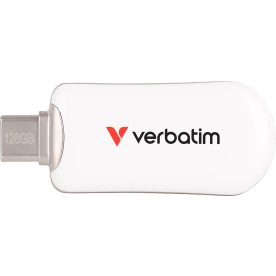 VERBATIM Plectra USB-C Flash Drive, Hvid - 128GB