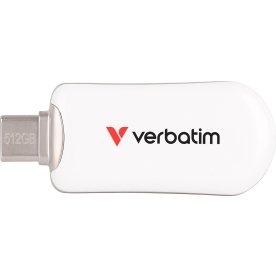 VERBATIM Plectra USB-C Flash Drive, Hvid - 512GB