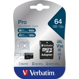 Verbatim Micro SDXC Kort, 512GB - Adaptor