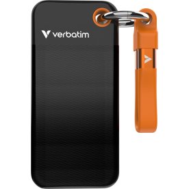 VERBATIM USB 3.2 Gen 2 1TB, SSD, Sort/Orange