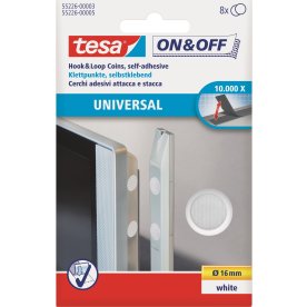 tesa on & off Burretapebrik | Ø16 | Hvid