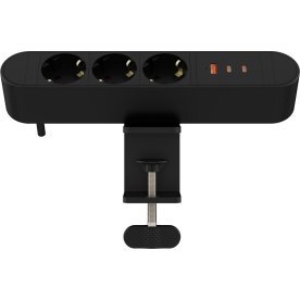 MicroConnect stikdåse, 3-stik, USB, 1,8 m