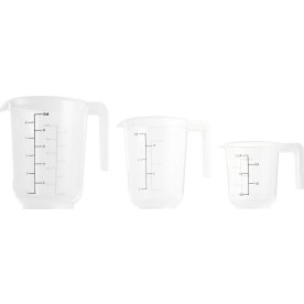 Day Målekandesæt, klar plast, 0,25+0,5+1L