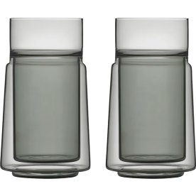 Jacob Jensen Termoglas, 2 stk, 33 cl, sort