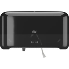 Tork T7 Dispenser Toiletpapir u/hylse, Dual, Sort