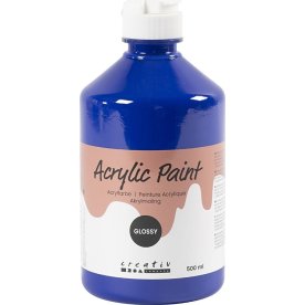Akrylmaling | 500ml | Blank | Blå