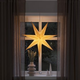 Papirstjerne, Hængende, Ø78 cm, brun