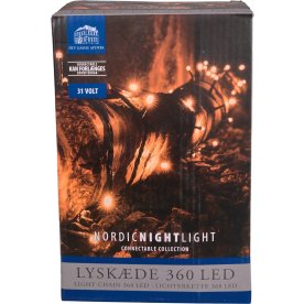 Lyskæde m/360 LED, 35,9m, forbindelig, varm hvid