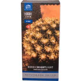 Lyskæde Net m/300 LED, B3xØ4m, varm hvid