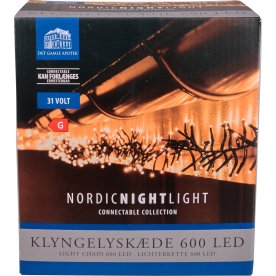 Cluster Lyskæde m/600 LED, 12m, varm hvid