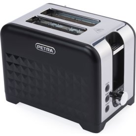 Petra 2-slice toaster, sort