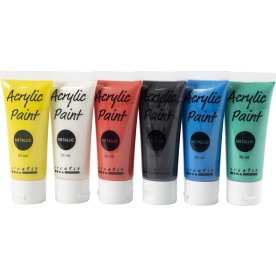 Akrylmaling | 6x20ml | Metallic | St.