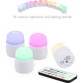 Securit Amsterdam LED fyrfadslys, 4 stk., farve