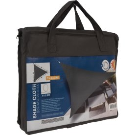 Solsejl, trekant, 3x3x3 meter, mørk grå