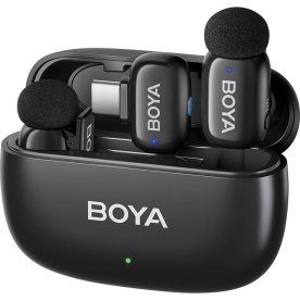 BOYA 2x Mini mikrofon, trådløs, AI, USB-C, 2,4GHz