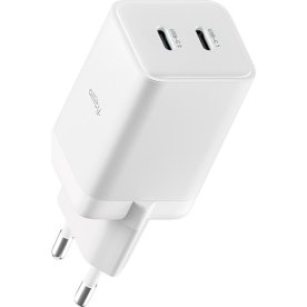 Allity Oplader, 2x USB-C, 45W - Hvid