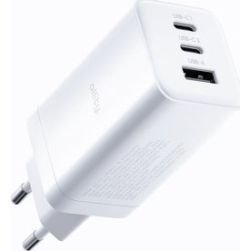 Allity Oplader, 2x USB-C, 1x USB-A, 65W - Hvid